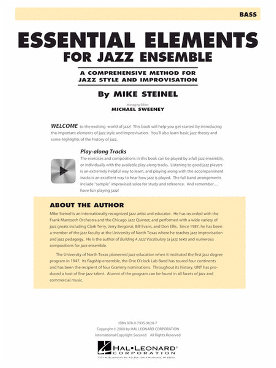Essential Elements for Jazz Ensemble – Bass Jazz Ensemble scores gallery preview page 2