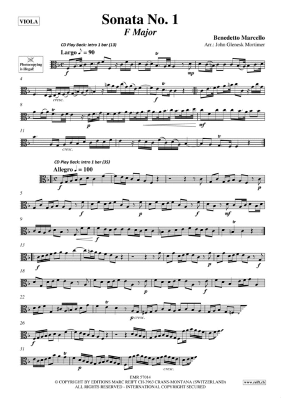 Sonata No. 1 Viola scores gallery preview page 3