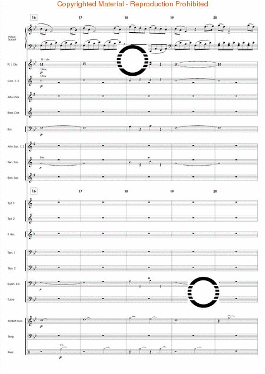 Classical Suite for Piano and Concert Band Concert Band scores gallery preview page 13