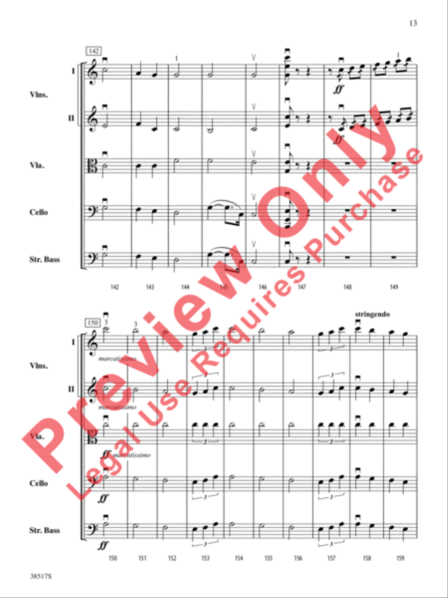 Serenade for Strings String Orchestra scores gallery preview page 14