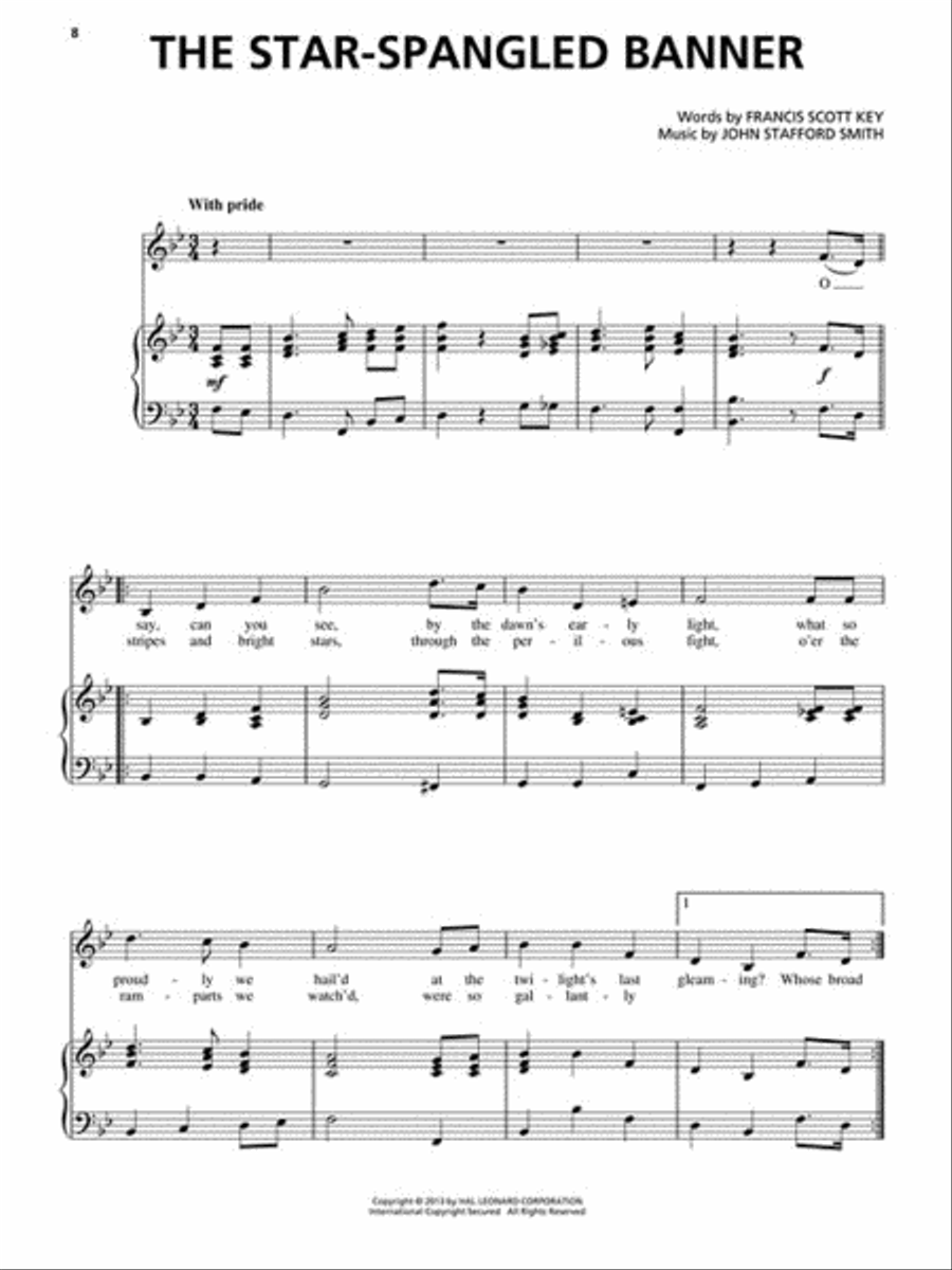 The Star-Spangled Banner - Charts & Tracks for Singers Voice scores gallery preview page 6