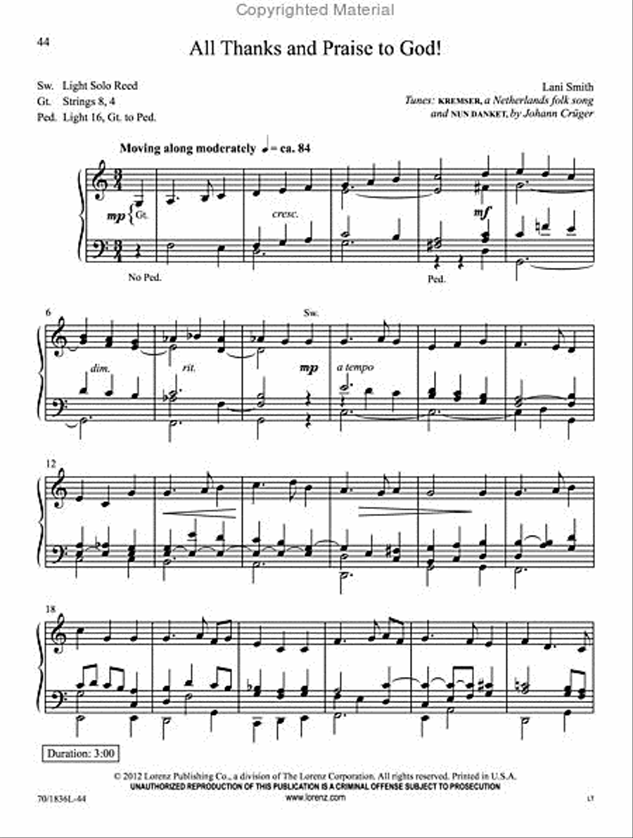 Easy Organ Library, Vol. 54 Organ Solo scores gallery preview page 8