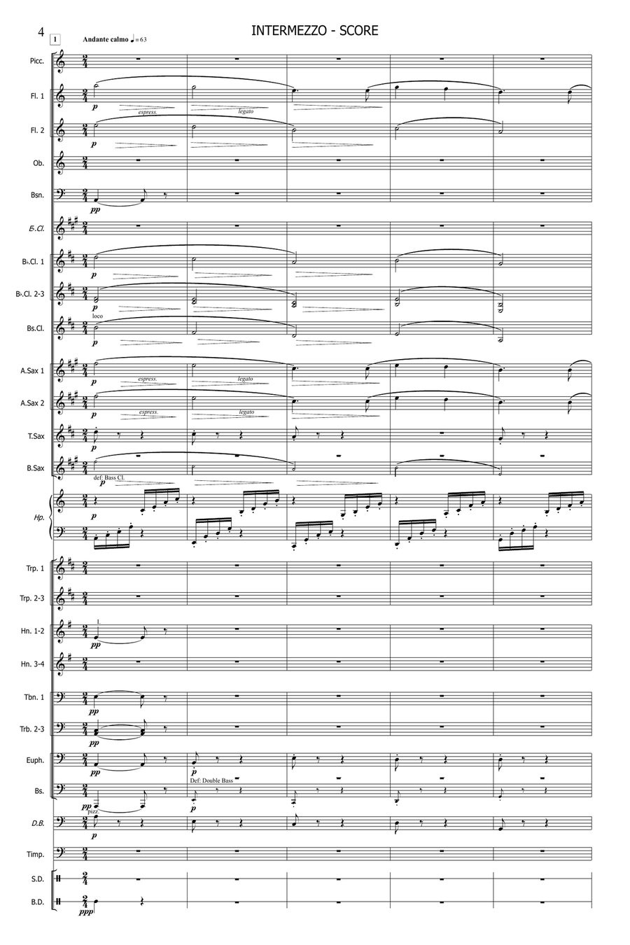 INTERMEZZO from MANON LESCAUT Concert Band scores gallery preview page 5