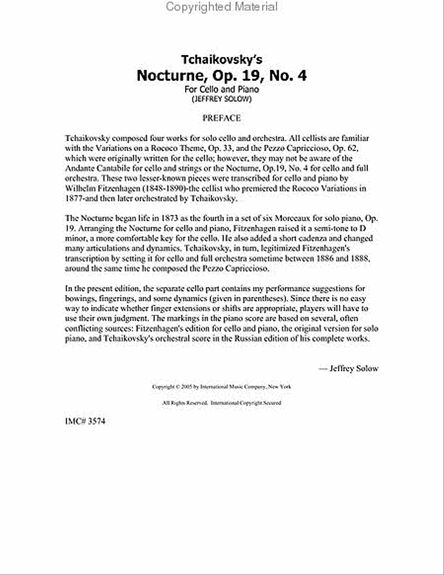 Nocturne Op. 19, No. 4 Piano Accompaniment scores gallery preview page 3