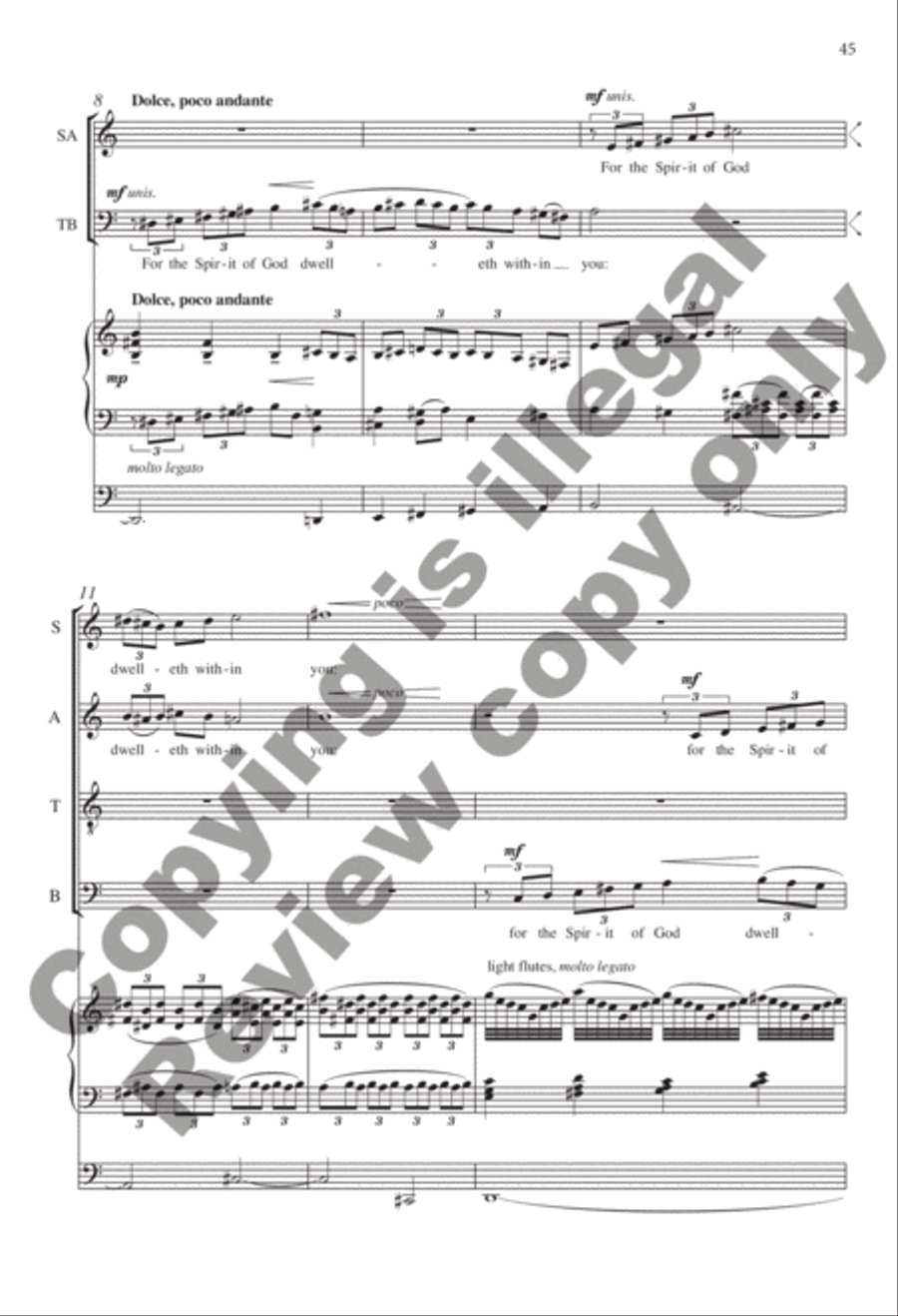 Selected Sacred Choral Works of Julian Wachner, Volume 1 4-Part scores gallery preview page 43