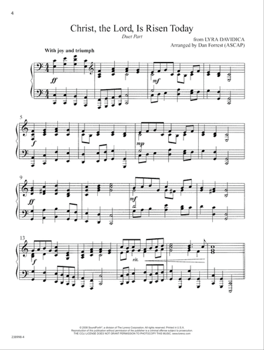 Laud and Honor Easy Piano scores gallery preview page 4