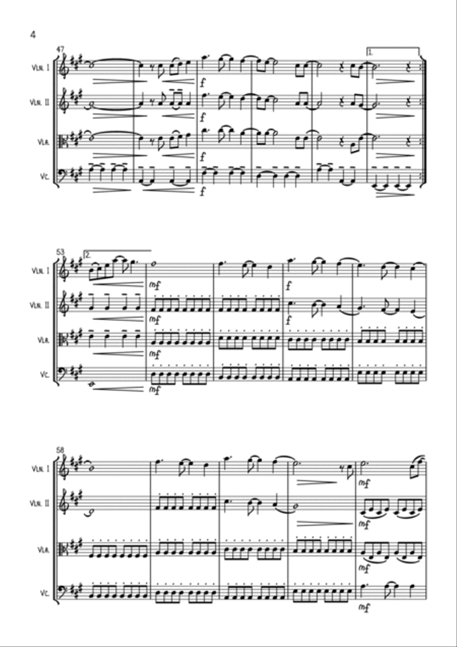 All Of Me All Of Me String Quartet scores gallery preview page 4
