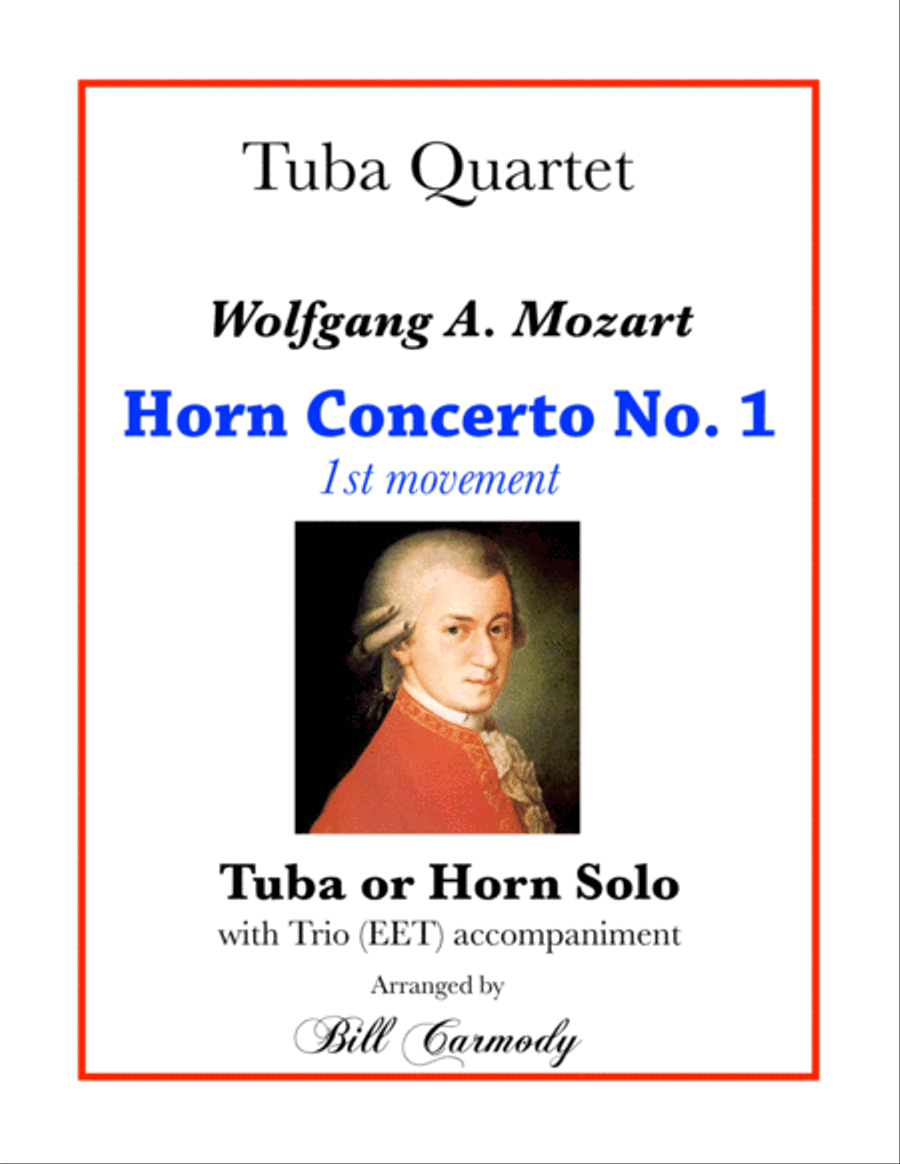 Horn Concerto No 1 mvt 1 Brass Ensemble scores gallery preview page 1