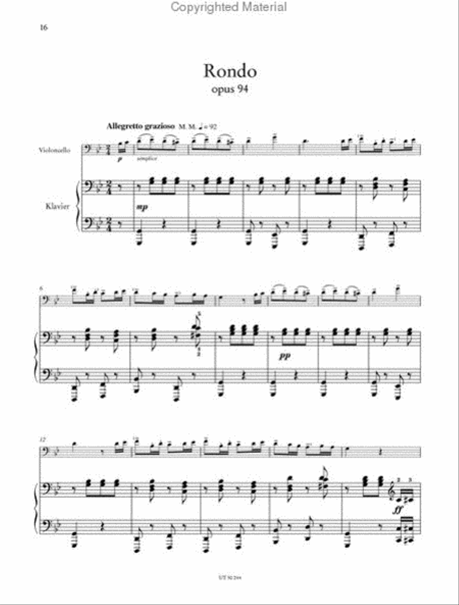 Works for Violoncello and Piano Chamber Music scores gallery preview page 4