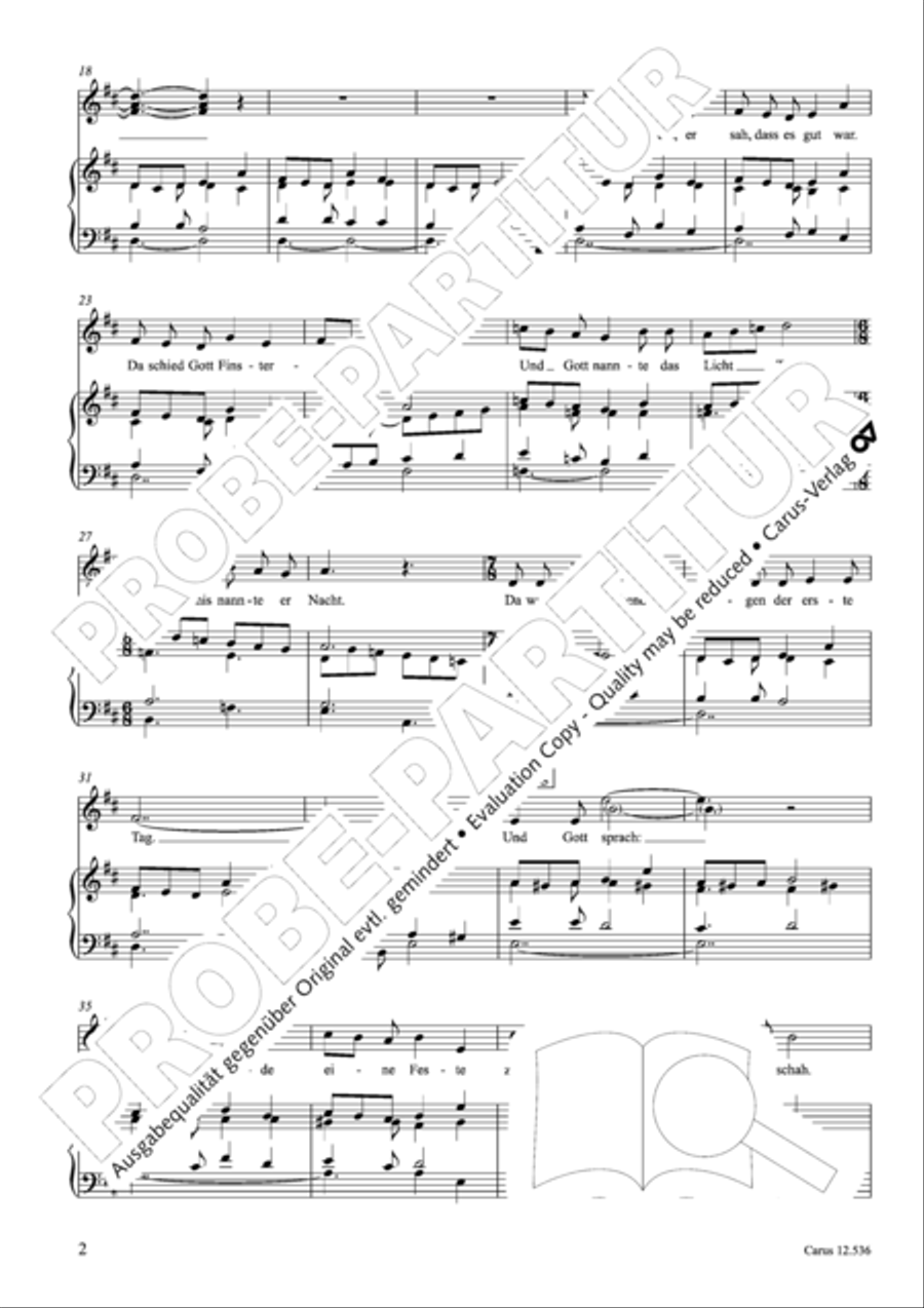 Am Anfang schuf Gott Himmel und Erde Children's Choir scores gallery preview page 3