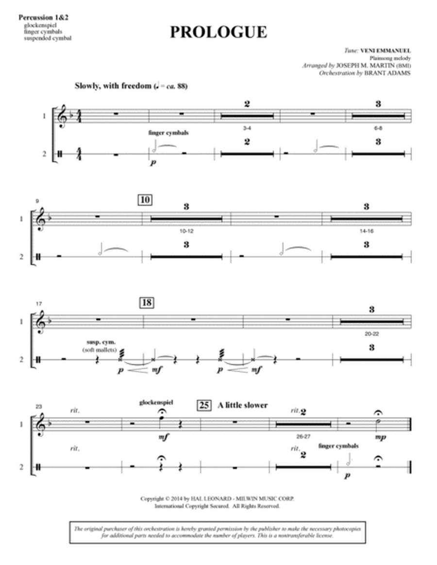 Canticles in Candlelight - Percussion 1,2,3