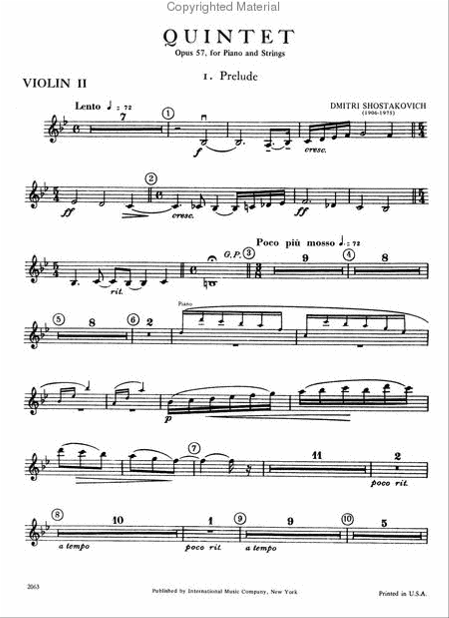 Quintet in G minor, Op. 57 Piano Quintet scores gallery preview page 4