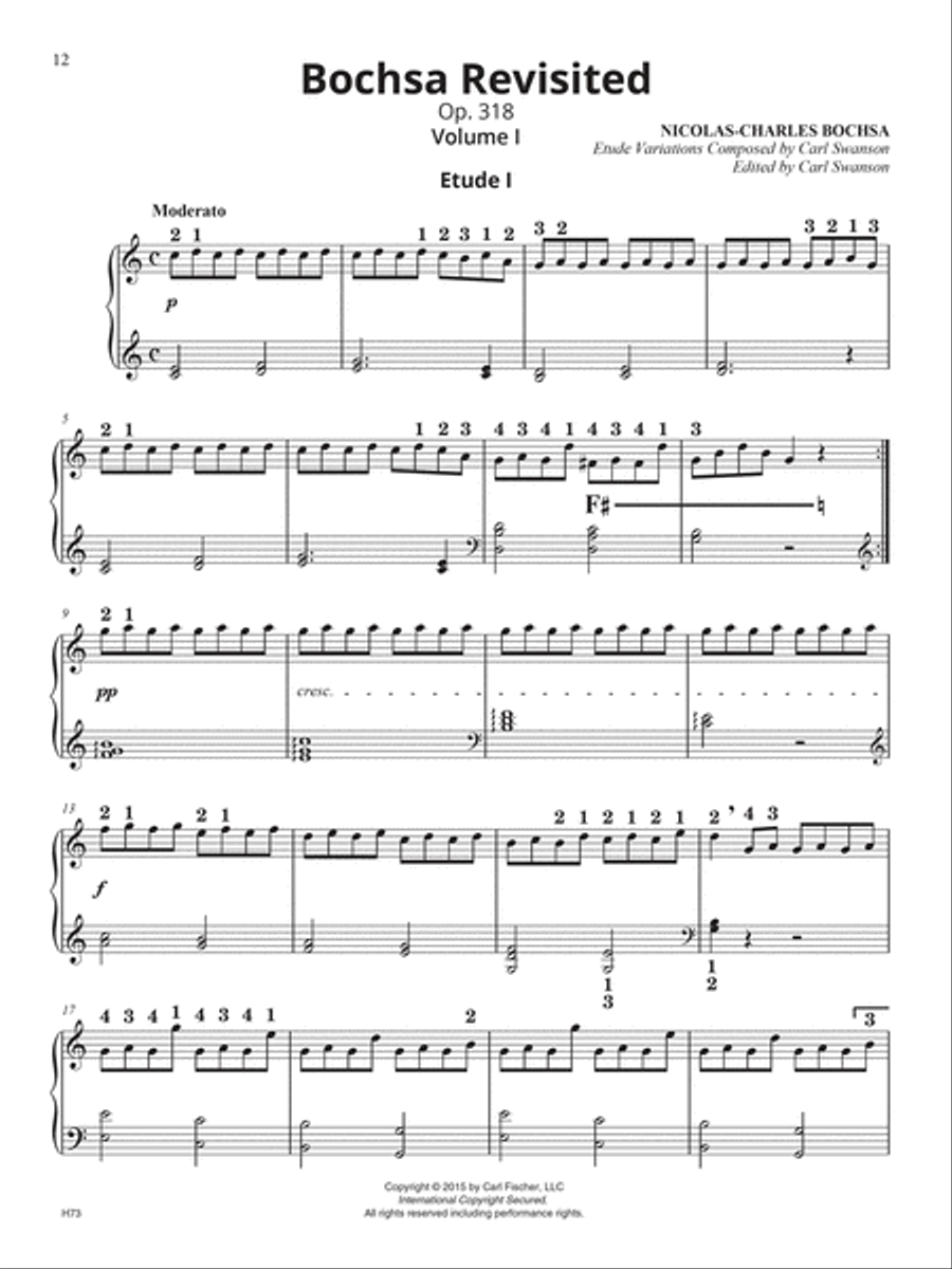 Bochsa Revisited - 40 Easy Etudes, Op. 318 - Vol I Pedal Harp scores gallery preview page 2