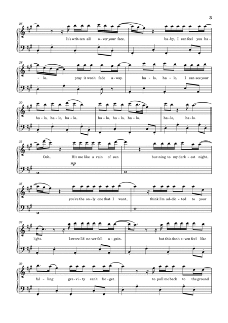 Halo Easy Piano scores gallery preview page 3