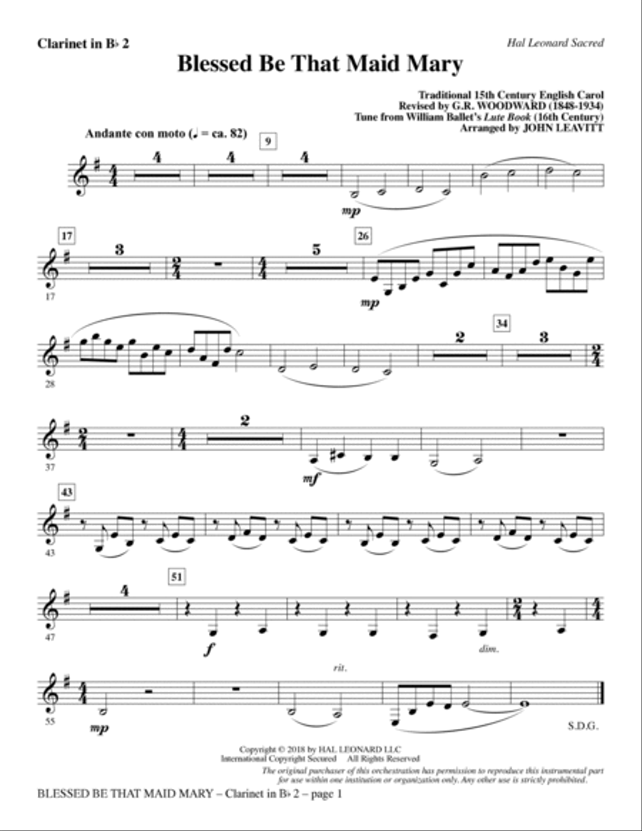 A Midnight Clear (A Cantata For Christmas) - Bb Clarinet 2 Choir scores gallery preview page 5