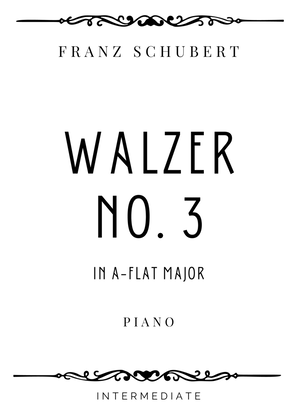 Book cover for Schubert - Walzer No. 3 in A Flat Major - Intermediate