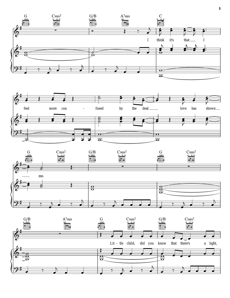 I Go Blind Piano, Vocal, Guitar scores gallery preview page 3