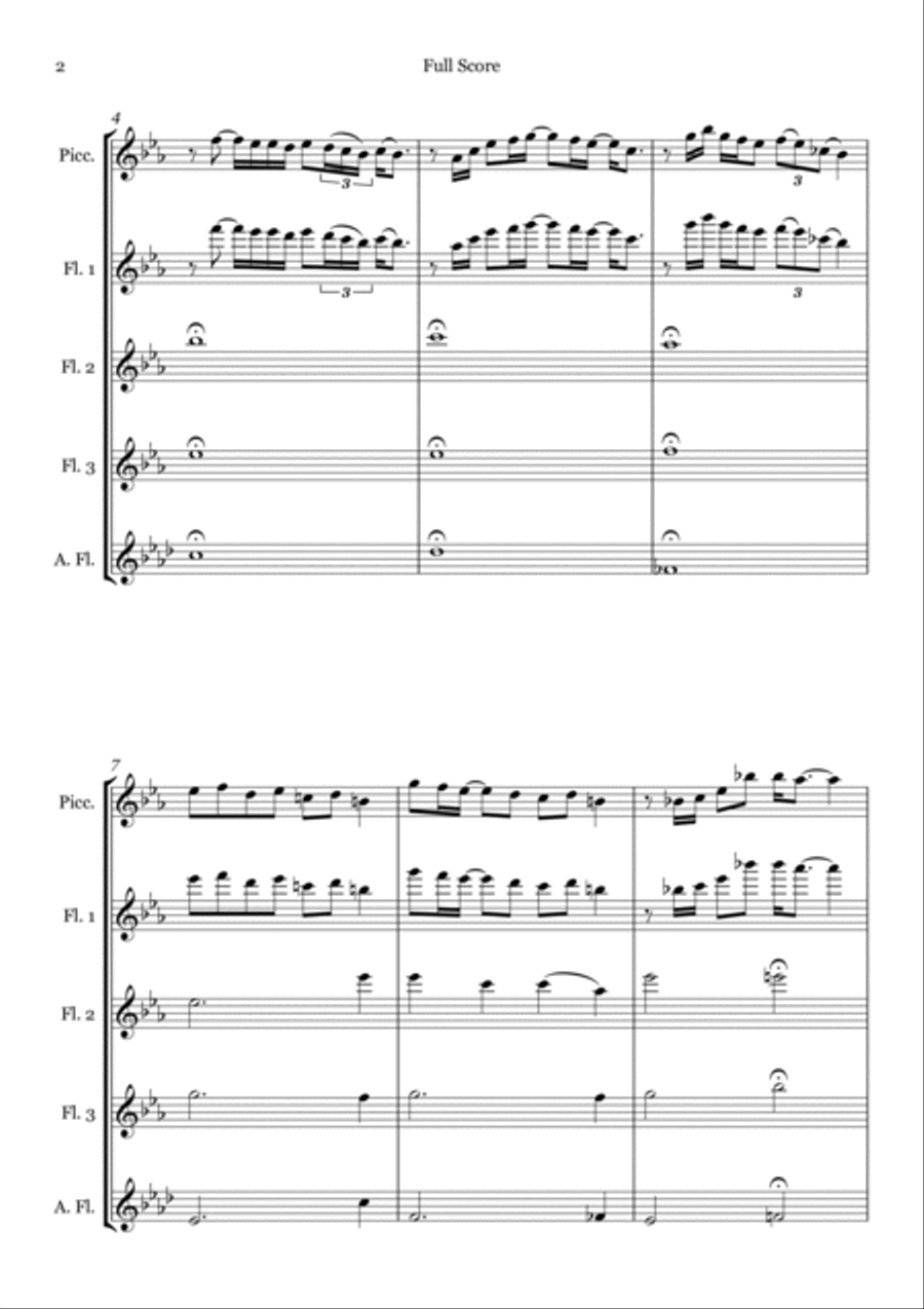 All I Want For Christmas Is You Flute Quartet scores gallery preview page 4