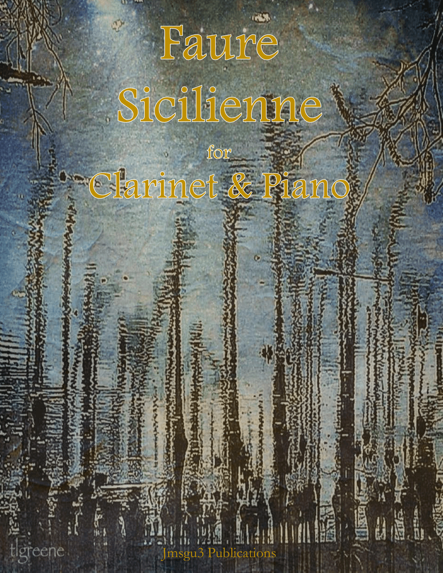 Fauré: Sicilienne for Clarinet & Piano B-Flat Clarinet scores gallery preview page 1