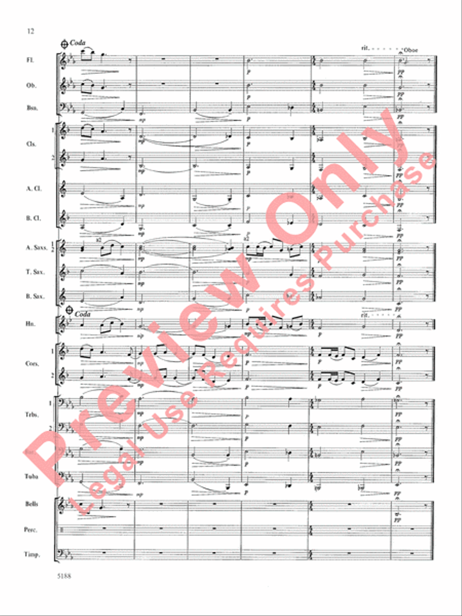 Tunbridge Meadows Concert Band scores gallery preview page 13