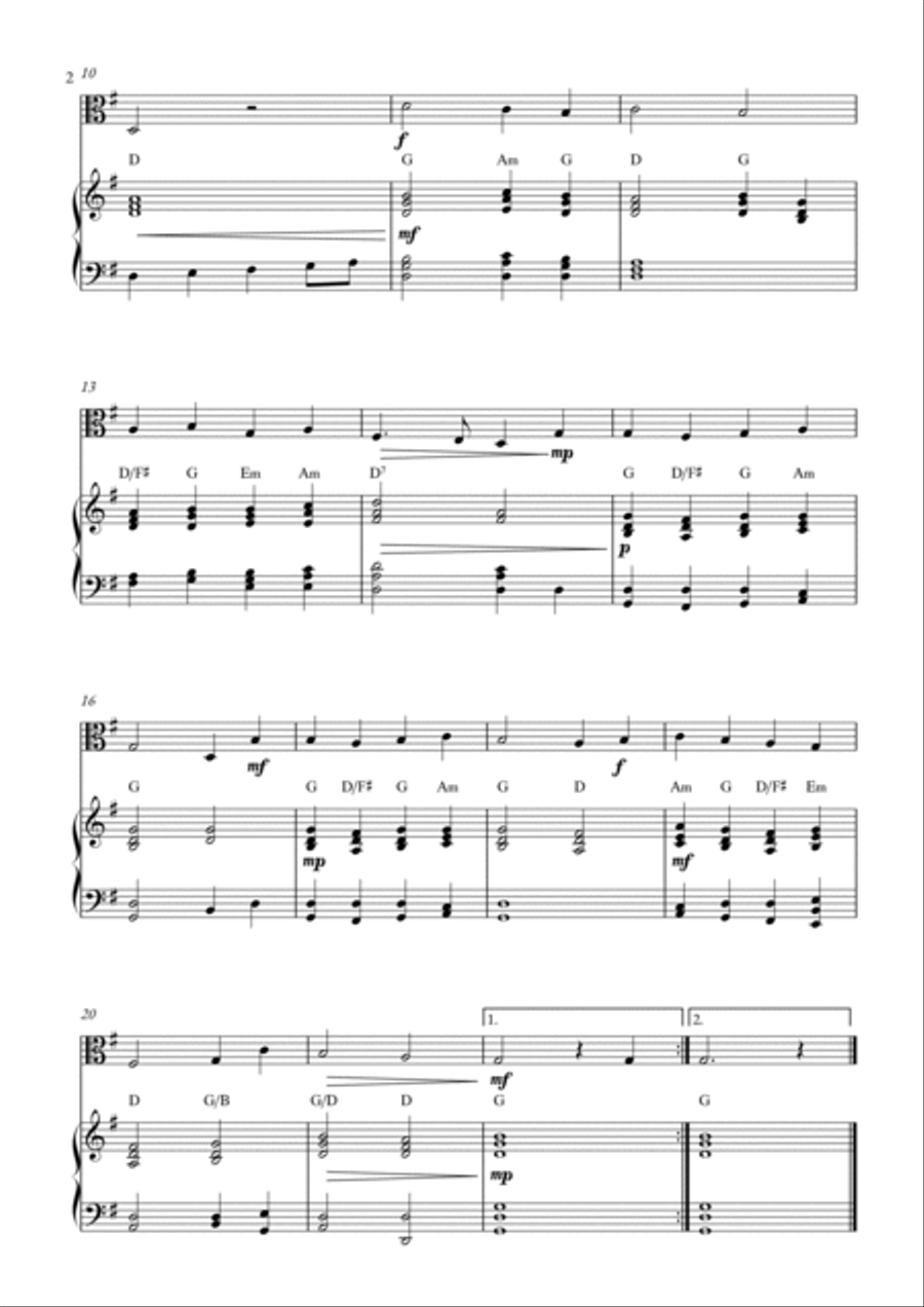 Adeste Fidelis Viola scores gallery preview page 2