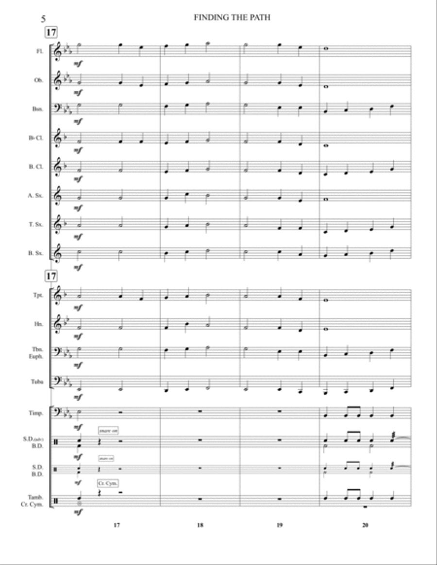 Finding The Path Concert Band scores gallery preview page 6
