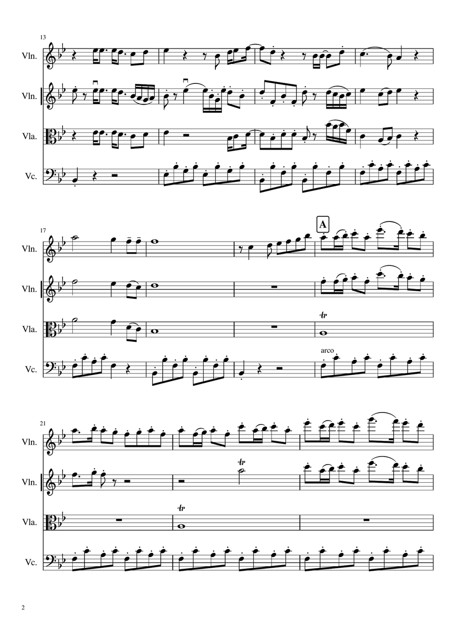 She's A Rainbow String Quartet scores gallery preview page 2