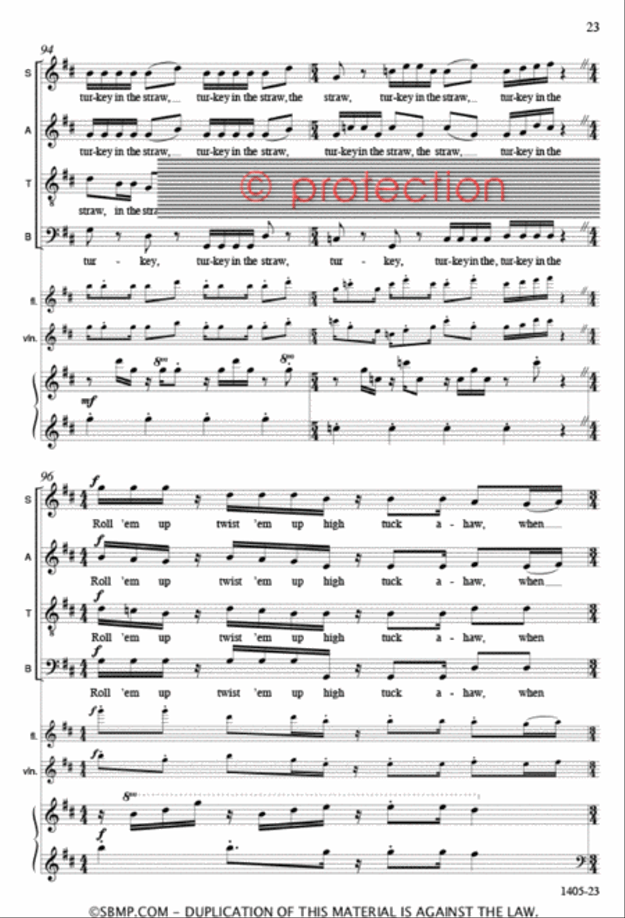 The Bunk-House Orchestra - SATB Octavo 4-Part scores gallery preview page 22