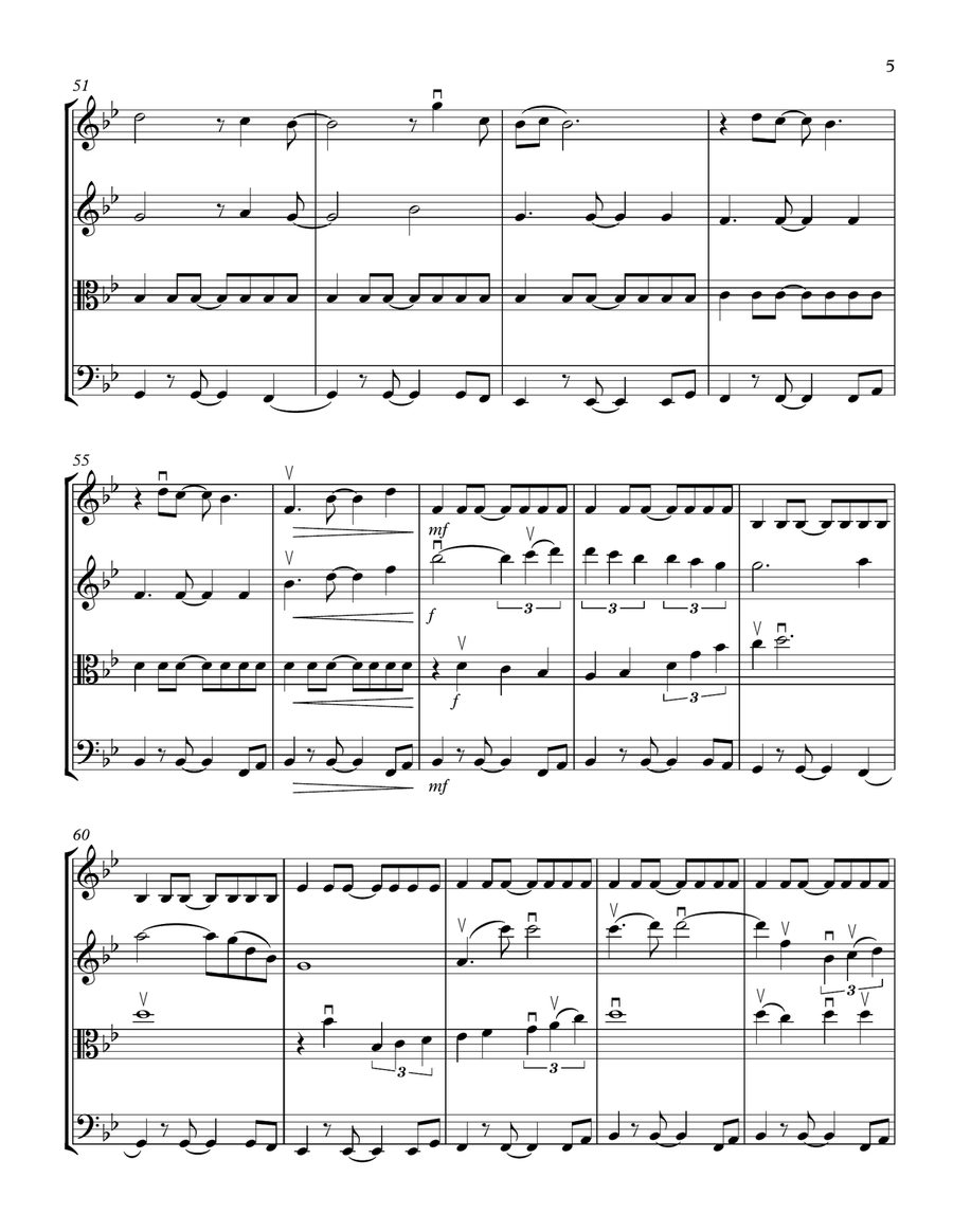 Stand By Me String Quartet scores gallery preview page 5