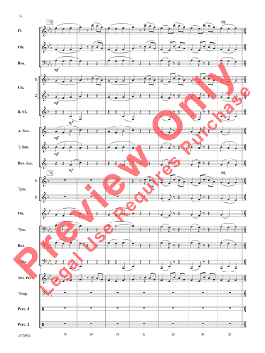 Images of Spain Concert Band scores gallery preview page 16