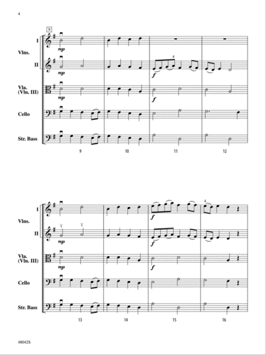 Terpsichore: Score String Orchestra scores gallery preview page 4