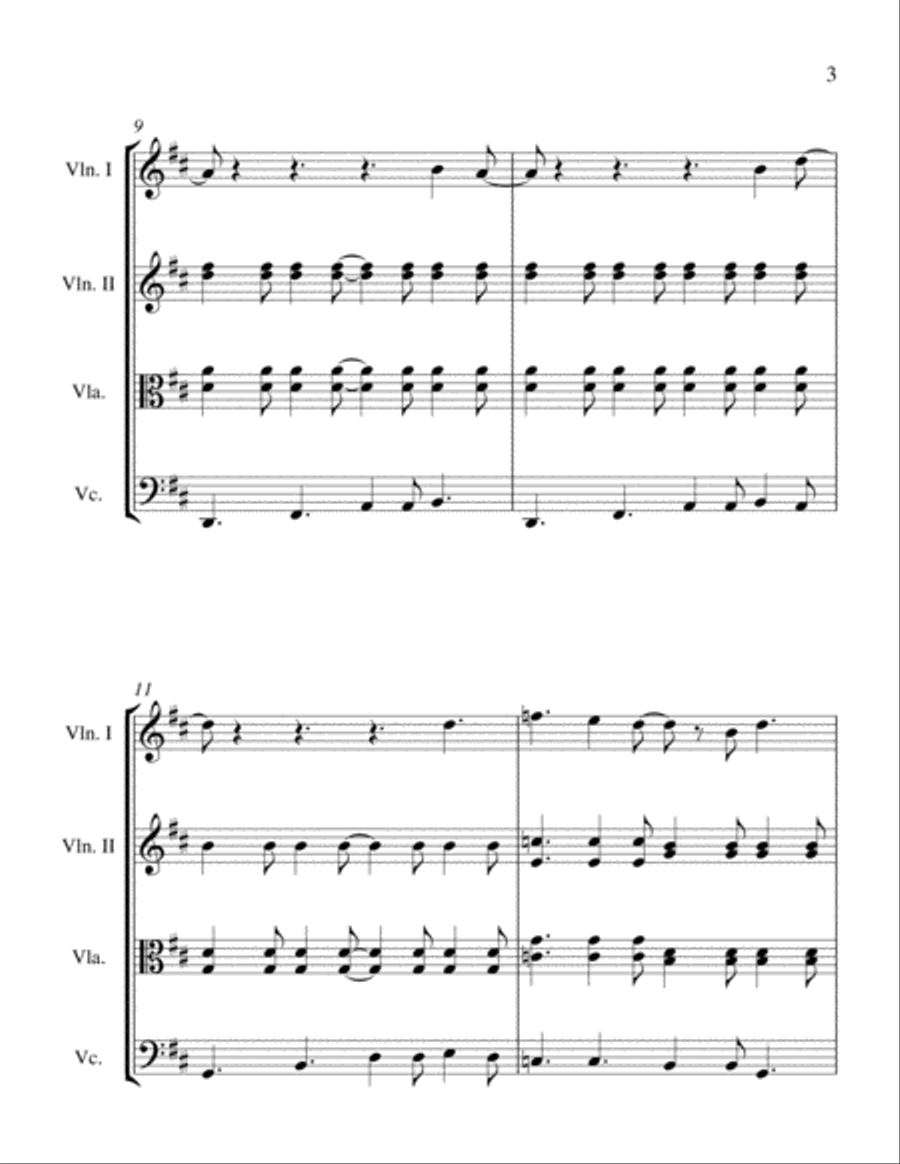 Crazy Little Thing Called Love String Quartet scores gallery preview page 5