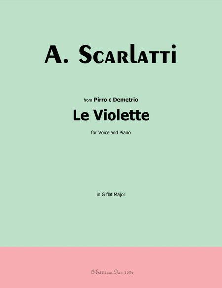 Le Violette, by Scarlatti, in G flat Major