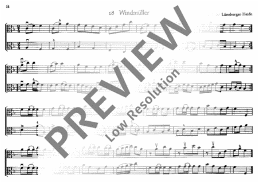 Tanzbüchlein für zwei Bratschen Viola scores gallery preview page 14