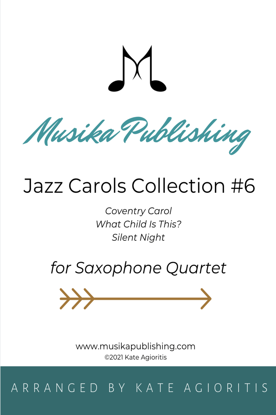 Jazz Carols Collection #6 - Saxophone Quartet (Coventry Carol; What Child Is This?, Silent Night) Saxophone Quartet scores gallery preview page 1