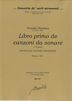 Book cover for Libro primo de canzoni da sonare (Brescia, 1584)