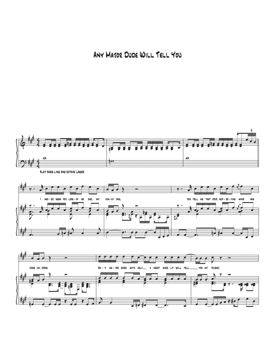 Any Major Dude Will Tell You Voice scores gallery preview page 1