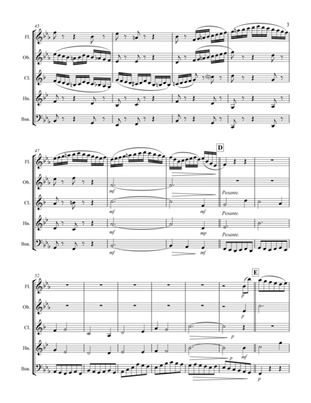 Holst - First Suite for Military Band in Eb (for Woodwind Quintet) image number null