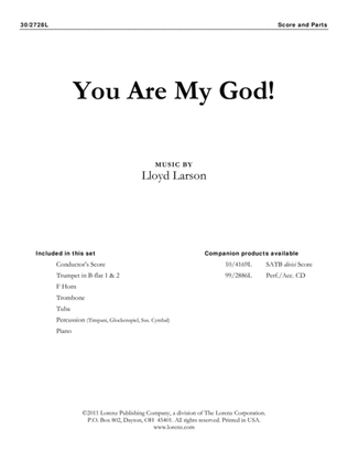 Book cover for You Are My God! - Brass and Percussion Score and Parts