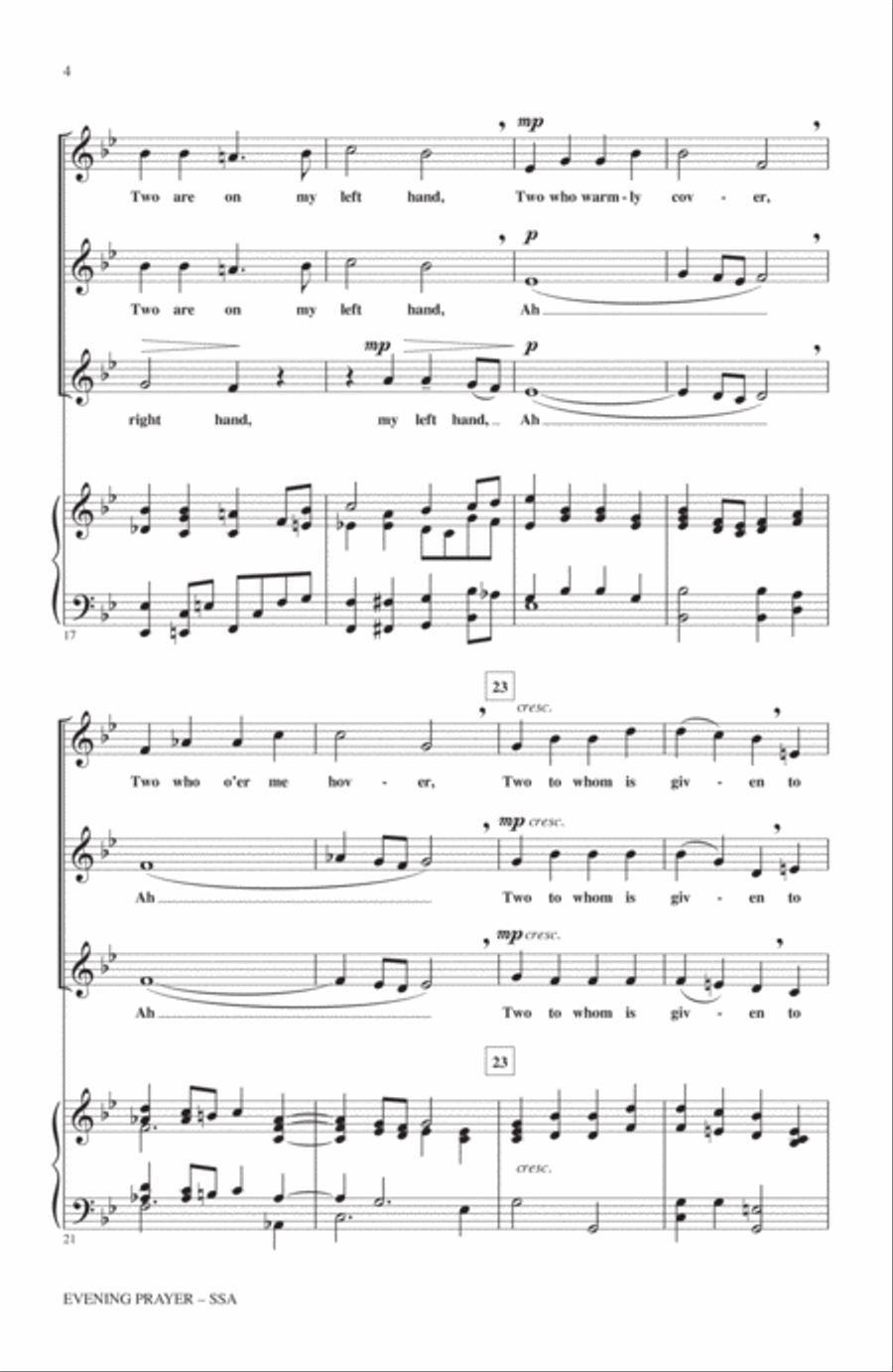 Evening Prayer Evening Prayer SSA scores gallery preview page 3
