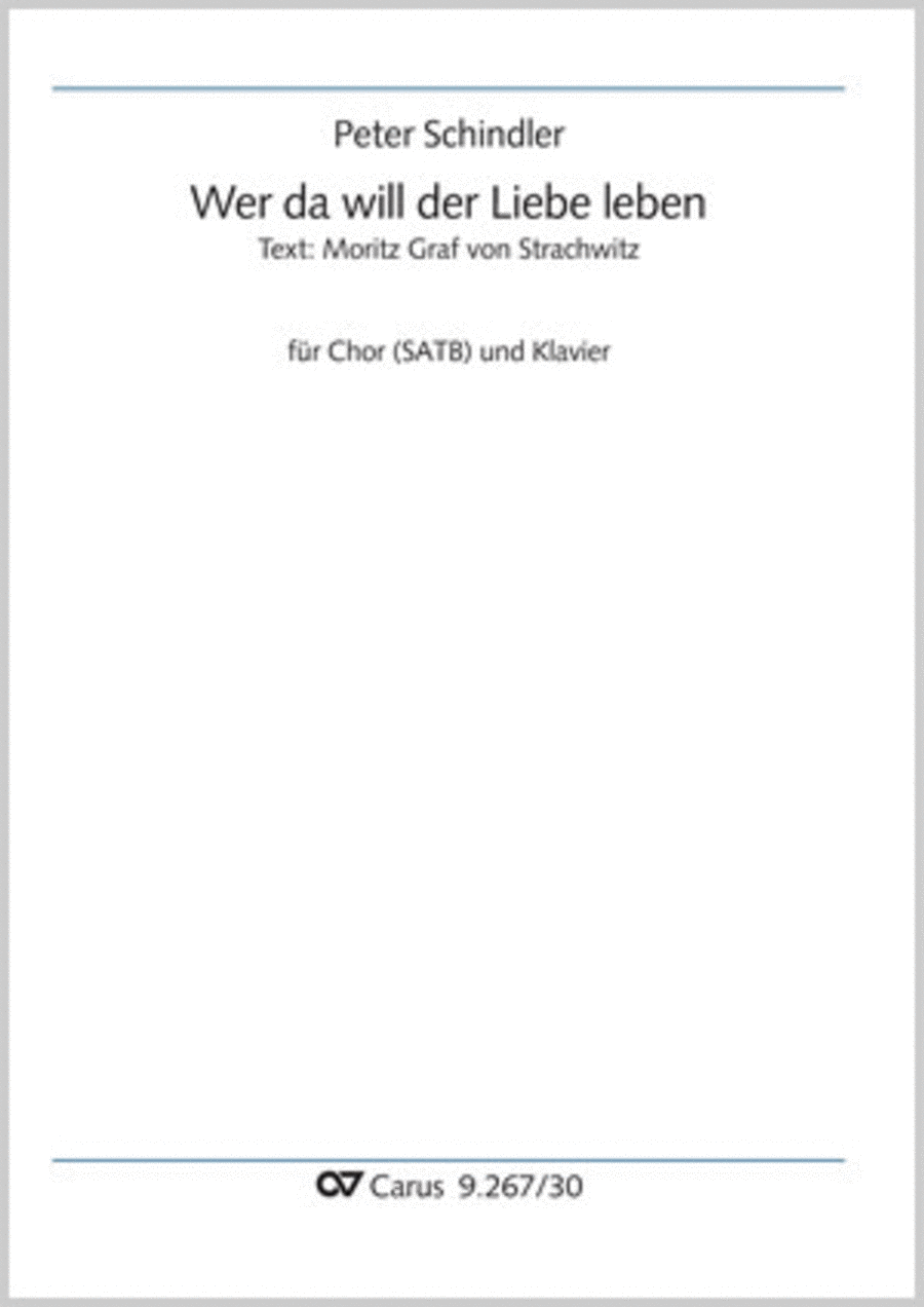Wer da will der Liebe leben 4-Part scores gallery preview page 1