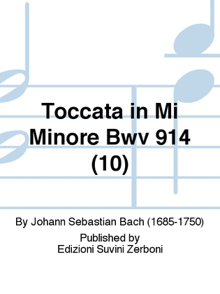 Book cover for Toccata in Mi Minore Bwv 914 (10)