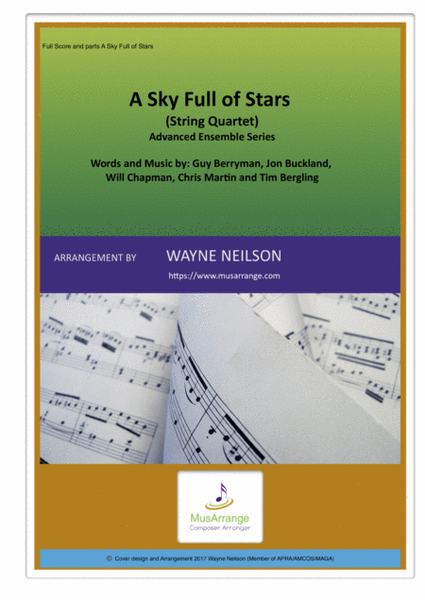 A Sky Full Of Stars for String Quartet image number null