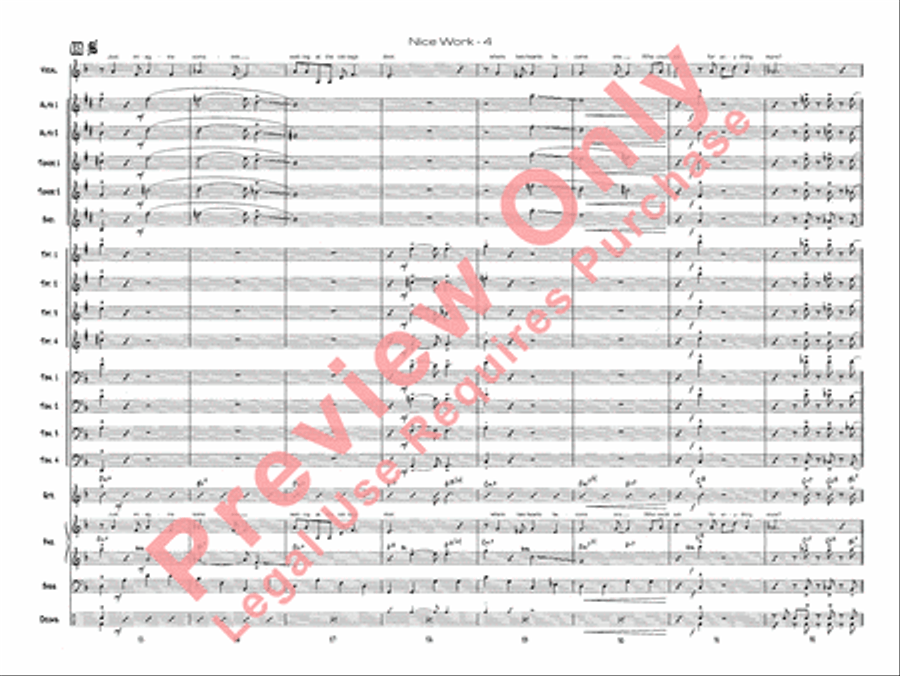Nice Work If You Can Get It Jazz Ensemble scores gallery preview page 7