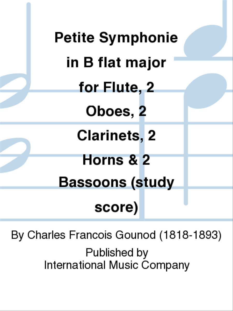 Study Score To Petite Symphonie In B Flat Major For Flute, 2 Oboes, 2 Clarinets, 2 Horns & 2 Bassoons Bassoon scores gallery preview page 1