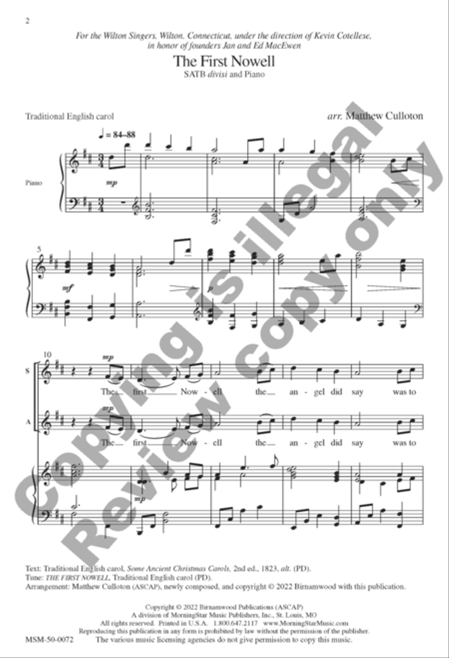 The First Nowell The First Nowell Divisi scores gallery preview page 2
