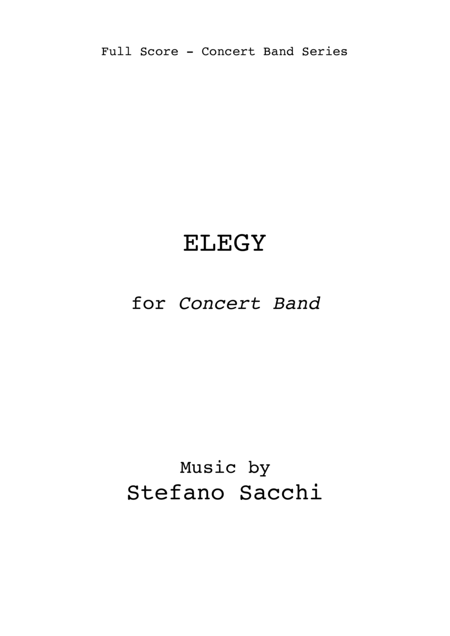 ELEGY Concert Band scores gallery preview page 1