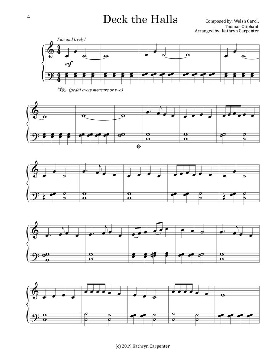 Christmas Piano Solos for the Late Beginner Easy Piano scores gallery preview page 4