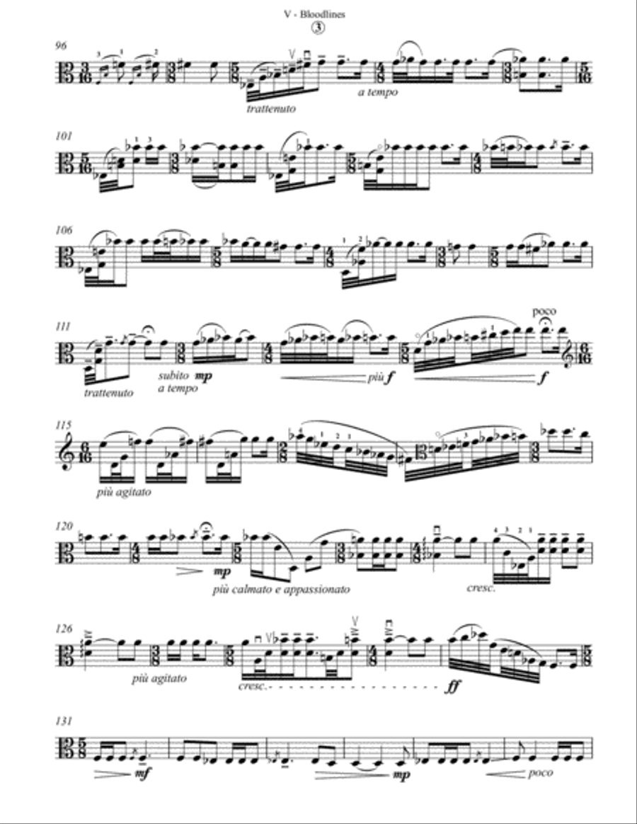 Bloodlines Viola Solo scores gallery preview page 3