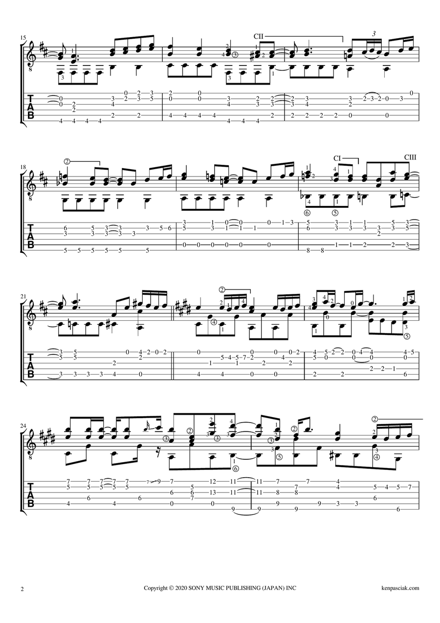 Homura Acoustic Guitar scores gallery preview page 4
